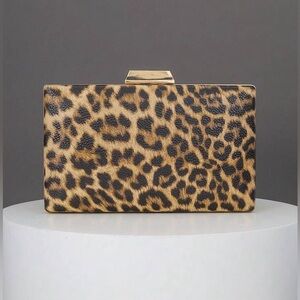Leopard Print Clutch Bag